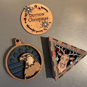Christmas Ornaments 3D/4D and Yellowstone Ornament made in Montana